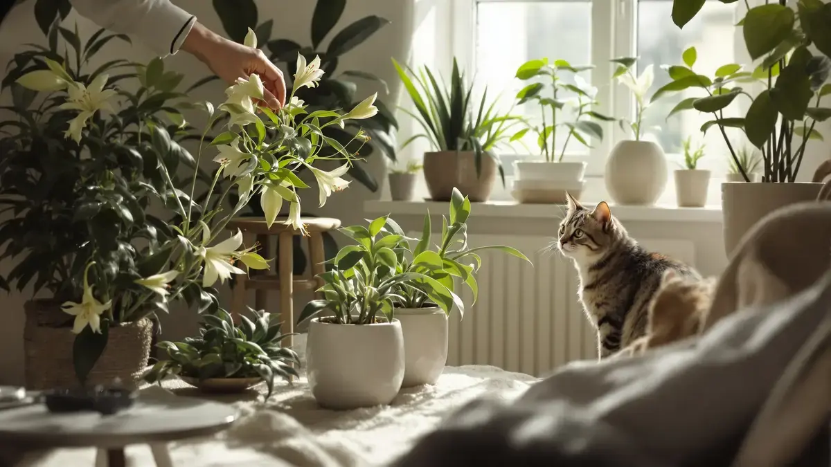 Achter haar decoratieve charme verbergt deze plant een gevaarlijk gif voor onze katten