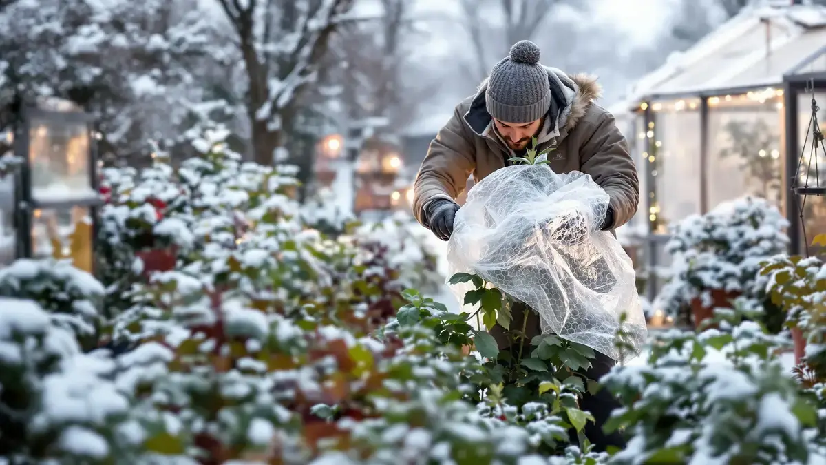 Als je bubbeltjesplastic hebt, laat het intact: tuinders zeggen dat het in de winter een schat voor planten is
