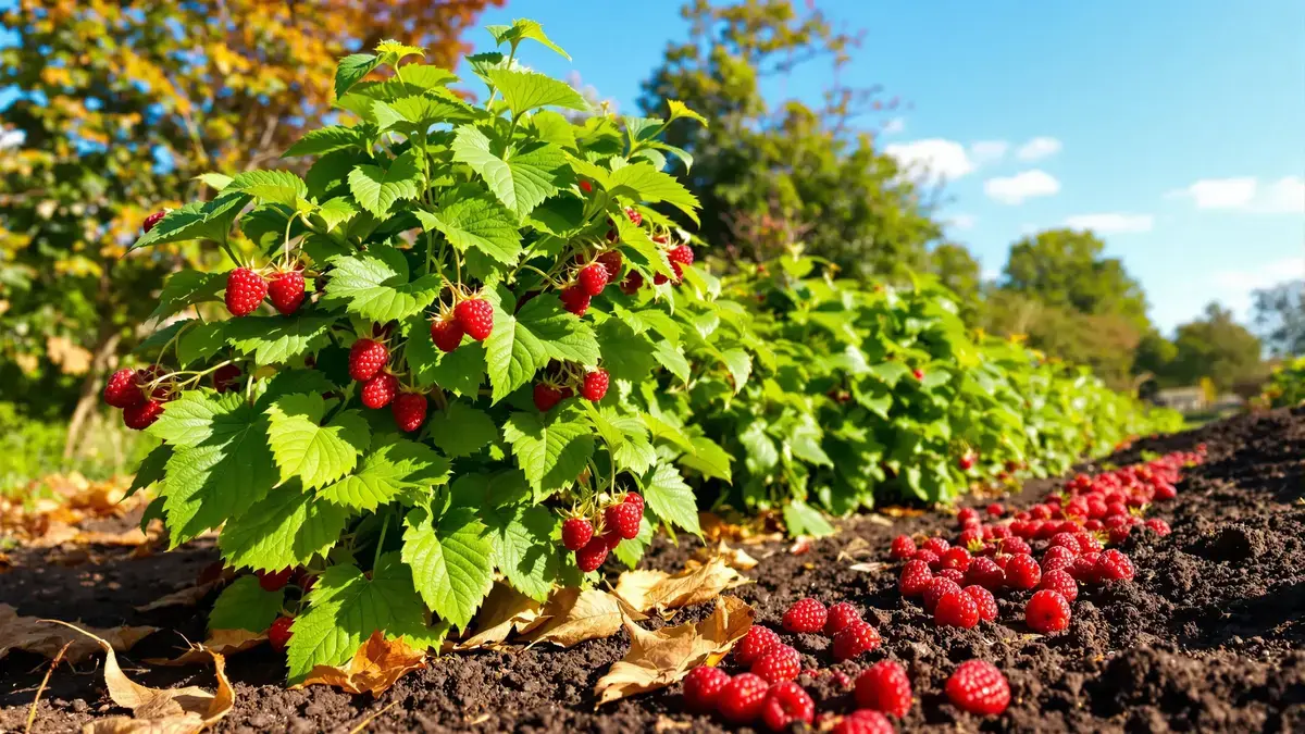 Het geheim van een weelderige frambozenstruik: een gemakkelijk te maken meststof van je herfstafval