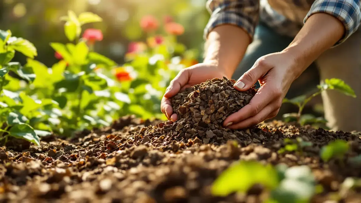 Deze natuurlijke mulch uit de tuin biedt een betere isolatie dan plastic en breekt volledig af in de natuur.