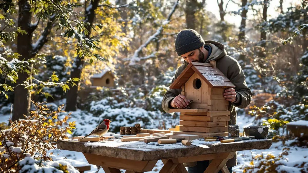 Hoe maak je een nestkastje voor een roodborstje om vogels de hele winter aan te trekken